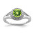 Sterling Silver Rhodium-plated Diam. & Peridot Ring - QB-D4A538A6-3018