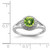 Sterling Silver Rhodium-plated Diam. & Peridot Ring - QB-FFA4072C-7886