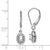 Sterling Silver Rhodium-plated Diam. & White Topaz Earrings - QB-5D350722-7257