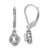 Sterling Silver Rhodium-plated Diam. & White Topaz Earrings - QB-E6983CBE-5387