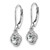 Sterling Silver Rhodium-plated Diam. & White Topaz Earrings - QB-E6983CBE-5387