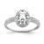 Sterling Silver Rhodium-plated Diam. & White Topaz Ring - QB-972397C6-9713