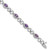 Sterling Silver Rhodium-plated Diamond & Amethyst Bracelet - QX-9493D1EA-8351