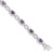 Sterling Silver Rhodium-plated Diamond & Amethyst Bracelet - QX-B81FD487-6025