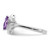 Sterling Silver Rhodium-plated Diamond & Amethyst Ring - QR-0A9B28FA-9617