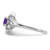Sterling Silver Rhodium-plated Diamond & Amethyst Ring - QR-4ED914B4-2808
