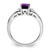 Sterling Silver Rhodium-plated Diamond & Amethyst Ring - QR-B3713249-3456