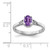 Sterling Silver Rhodium-plated Diamond & Amethyst Ring - QR-FBB88B7C-5942