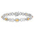 Sterling Silver Rhodium-plated Diamond & Citrine Bracelet - QX-0CC3A546-3423