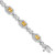 Sterling Silver Rhodium-plated Diamond & Citrine Bracelet - QX-1C4C967A-4053