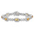Sterling Silver Rhodium-plated Diamond & Citrine Bracelet - QX-1C4C967A-4053