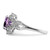 Sterling Silver Rhodium-plated Diamond & Oval Amethyst Ring - QR-9E4D61E5-1592