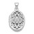 Sterling Silver Rhodium-plated Diamond Accent Filigree Oval 22mm Locket