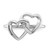 Sterling Silver Rhodium-plated Diamond accent Intertwined Heart Ring - QR-989957DB-5091