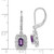 Sterling Silver Rhodium-plated Diamond and Amethyst Earrings - QE-B526E9B8-8178