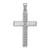 Sterling Silver Rhodium-plated Diamond Cut Cross Pendant