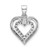 Sterling Silver Rhodium-Plated Diamond Heart Pendant - QD-FD791E98-1702