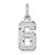 Sterling Silver Rhodium-plated Diamond-cut #6 Charm