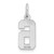 Sterling Silver Rhodium-plated Diamond-cut #6 Charm