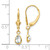 14k 6x4mm April White Topaz Earrings