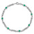 Sterling Silver Rhodium-plated Emerald and Diamond Bracelet - QX-477F3BAE-6901