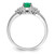 Sterling Silver Rhodium-plated Emerald and White Sapphire Ring - QR-3323EA85-1622