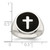 Sterling Silver Rhodium-plated Enameled Cross Ring - QR-B28A65D7-2632