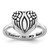 Sterling Silver Rhodium-plated Enameled Heart With Wings FOREVER IN MY HEART (Inside) Ash Holder Size 8 Ring