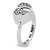 Sterling Silver Rhodium-plated Enameled Heart With Wings FOREVER IN MY HEART (Inside) Ash Holder Size 8 Ring