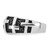 Sterling Silver Rhodium-plated Enameled Polished Multi-Cross Size 10 Men's Ring