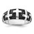 Sterling Silver Rhodium-plated Enameled Polished Multi-Cross Size 11 Men's Ring