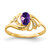 14k 6x4mm Oval Amethyst AA Diamond ring - X9-2DC74B14-4056