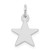 Sterling Silver Rhodium-plated Engraveable Star Disc Charm - QM-1CF1EA96-5555