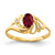 14k 6x4mm Oval Created Ruby AA Diamond ring - X9-83DF1CCC-9840