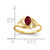 14k 6x4mm Oval Created Ruby AA Diamond ring - X9-83DF1CCC-9840