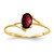 14k 6x4mm Oval Garnet Checker ring