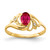 14k 6x4mm Oval Ruby AA Diamond ring