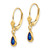 14k 6x4mm September/Sapphire Earrings