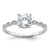 Sterling Silver Rhodium-plated Fancy CZ Engagement Ring - QR-111CC1E5-7909