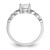 Sterling Silver Rhodium-plated Fancy CZ Engagement Ring - QR-111CC1E5-7909