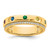 14k 7 Birthstone and Diamond Mother's Ring Semi-mount