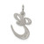 Sterling Silver Rhodium-plated Fancy Script Letter E Initial Charm - QC-D0C845A7-9234
