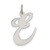 Sterling Silver Rhodium-plated Fancy Script Letter E Initial Charm - QC-DAA487F3-2352