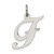Sterling Silver Rhodium-plated Fancy Script Letter F Initial Charm - QC-08749893-7900