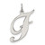Sterling Silver Rhodium-plated Fancy Script Letter F Initial Charm - QC-A7305779-1113