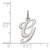 Sterling Silver Rhodium-plated Fancy Script Letter G Initial Charm - QC-D30C7D75-5984