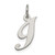 Sterling Silver Rhodium-plated Fancy Script Letter I Initial Charm - QC-66082764-1410