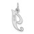Sterling Silver Rhodium-plated Fancy Script Letter I Initial Charm - QC-66082764-1410