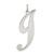 Sterling Silver Rhodium-plated Fancy Script Letter J Initial Charm - QC-5F318834-8597