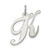Sterling Silver Rhodium-plated Fancy Script Letter K Initial Charm - QC-360C8246-1954